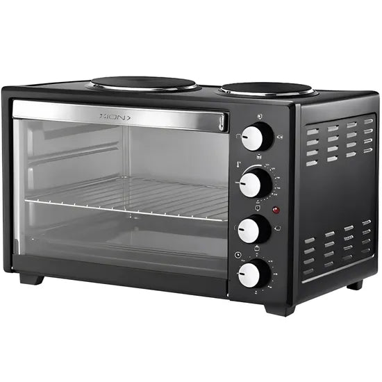 HORNO ELECTRICO XION XI-HE35 35L/3NIVELES/LUZ/2HORNALLA/BLACK/1600W/220V/50HZ/60HZ