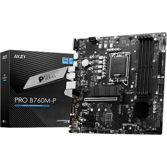 PLACA MADRE MSI 1700 B760M-P PRO DDR5 HDMI/DP/VGA/USB 3.2/2M.2/MATX (12, 13 Y 14 GEN) Product