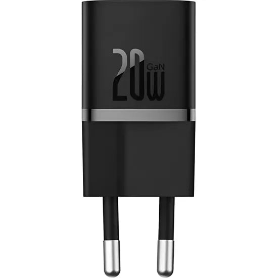 CARGADOR PARED BASEUS CCGN050101 20W GAN5 USB-C BLACK