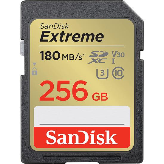 Tarjeta de Memoria Sandisk Extreme SDXC 256GB Clase 10 180MB/s