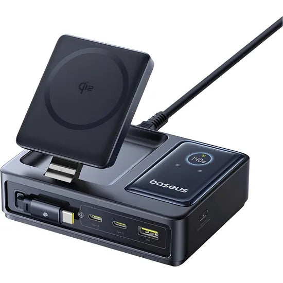 BASE CARGA WIRELESS 5-EN-1 BASEUS NOMOS MAGNETIC+USB-A+2USB-C+CABLE USB-C P10170902123-00 Product