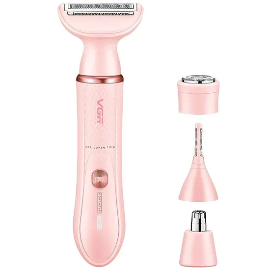 DEPILADOR VGR V-761 LCD 4-EN-1 RECARGABLE PINK Product