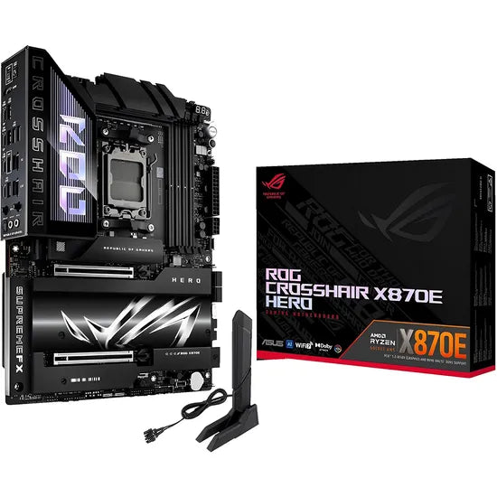 PLACA MADRE ASUS AM5 X870E ROG CROSSHAIR HERO HDMI/USB3.2/5XM.2/DDR5/ATX Product