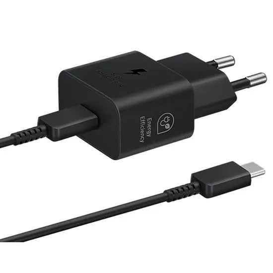 CARGADOR PARED SAMSUNG EP-T2510XBEGWW USB-C 25W + CABLE USB-C BLACK