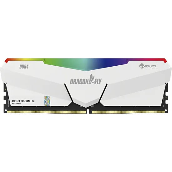 MEM DDR4 8GB/3600MHZ KEEPDATA DRAGONFLY GAMING RGB WHITE KDHRGB36C18W/8G Product
