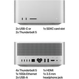 APPLE MAC STUDIO MU963LL/A M4 MAX 14C/32C/36GB/512GB SILVER