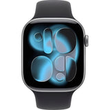 APPLE WATCH S11 46MM GPS MEV04LW/A SPACE GRAY ALUM BLACK SPORT BAND M/L 154352