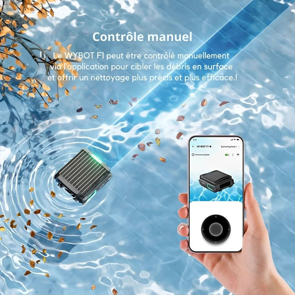 ASPIRADOR ROBOT PISCINA WYBOT F1 SOLAR 7L/33W/BLACK