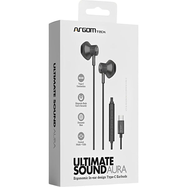 AURICULAR ARGOM ARG-HS-2032BK TYPE-C BLACK