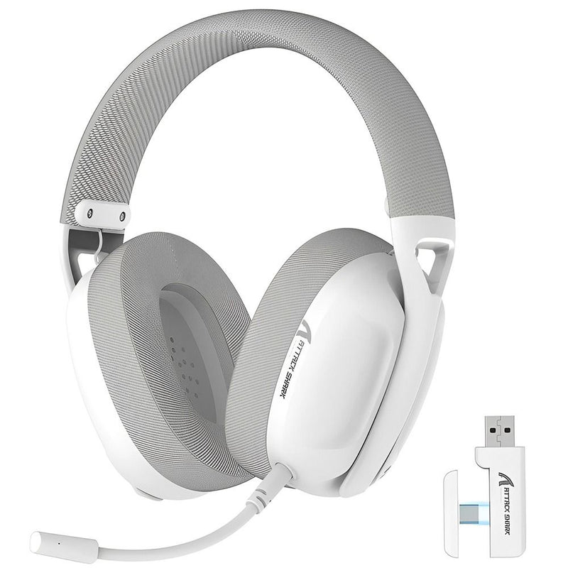 AURICULAR WIRELESS ATTACK SHARK L80 PRO TRI-MODE/CON MICROFONO/180G WHITE