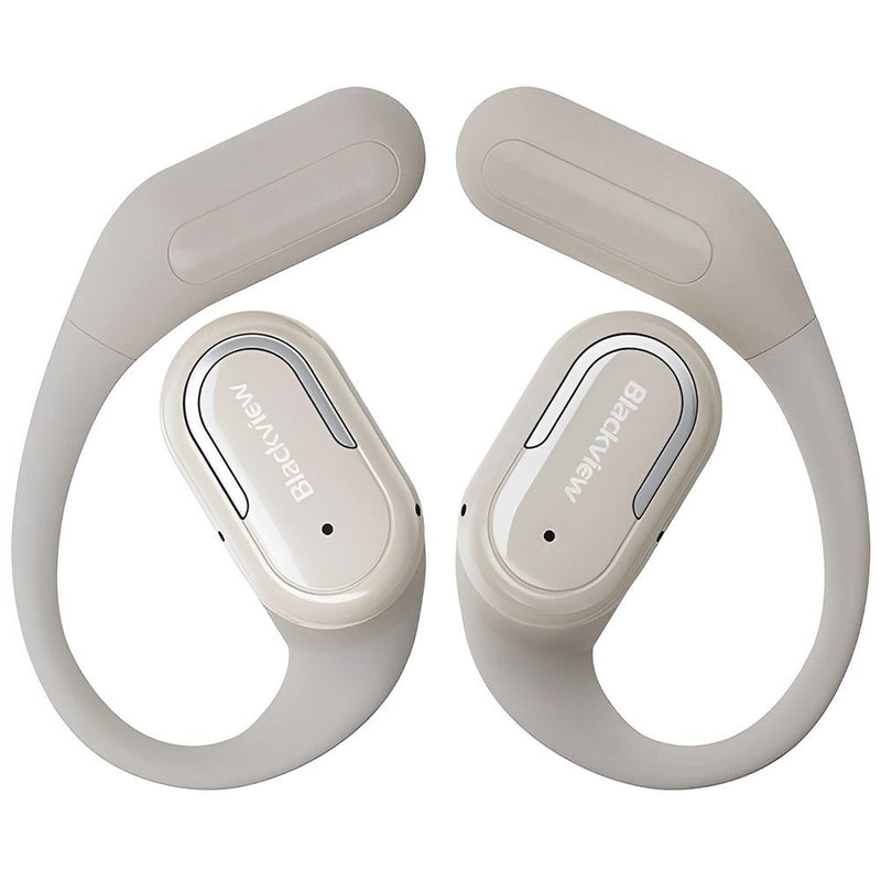 AURICULAR BLACKVIEW AIRBUDS 300 OPEN-EAR BT/TOUCH/ENC/TWS/MIC/IPX5/LED WHITE BEIGE
