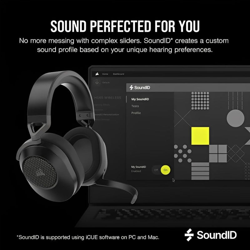 AURICULAR CORSAIR HS65 WIRELESS 7.1 GAMING BLACK CA-9011285-NA2 141293