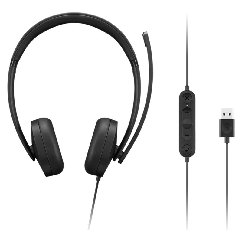 AURICULAR OVER-EAR USB-A LENOVO WIRED STEREO HEADSET GEN2 L120 MIC/BLACK