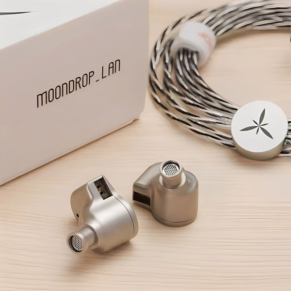 AURICULAR MOONDROP LAN C/CABLE SILVER