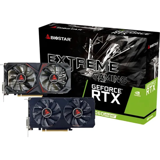 PLACA DE VIDEO BIOSTAR RTX2060 EXTREME GAMING 8G/GDDR6/1650MHZ/2FAN VN2066RF82
