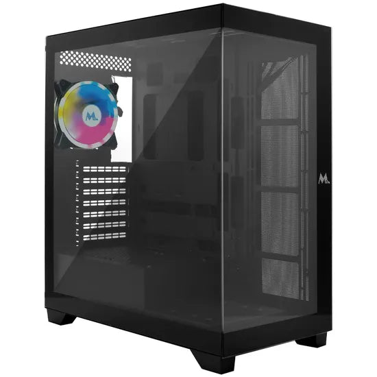 GABINETE MTEK GAMER MCG-DH80-B VIDRIO TEMP/ARGB/ BLACK