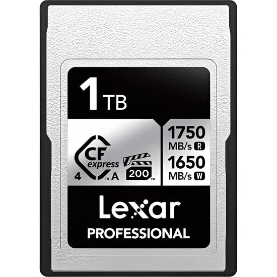 MEMORIA RAM CF EXPRESS 4.0 1TB LEXAR PROFESS. TIPO A SILVER 1750-1650MB/S (LCAEXS4001T-RNENG)