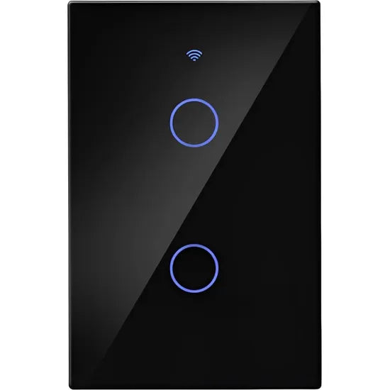 INTERRUPTOR SMART TOUCH MOES ZIGBEE ZS-US2-LN-BK 2 BOTON/ALEXA/GOOGLE/BLACK Product