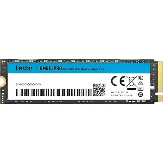 SSD 2TB M.2 NVME LEXAR NM610 PRO NVME PCIE GEN3X4 3300-2600MB/S LNM610P002T-RNNNG