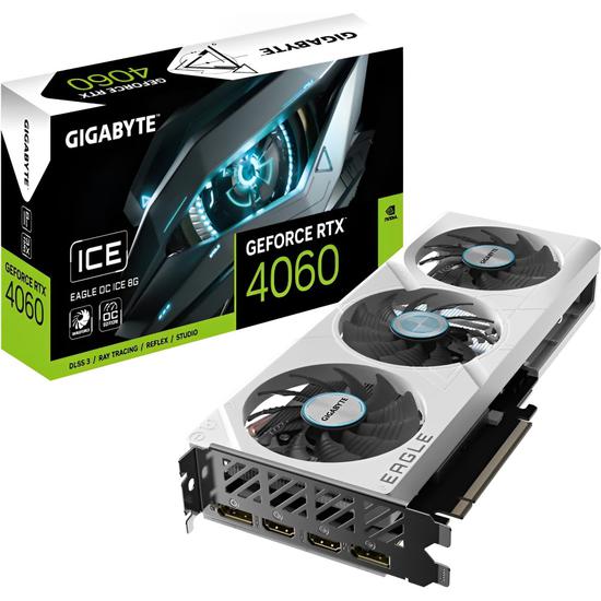 Tarjeta de vídeo Gigabyte GeForce RTX4060 Eagle OC Ice 8GB GDDR6 PCI-Express