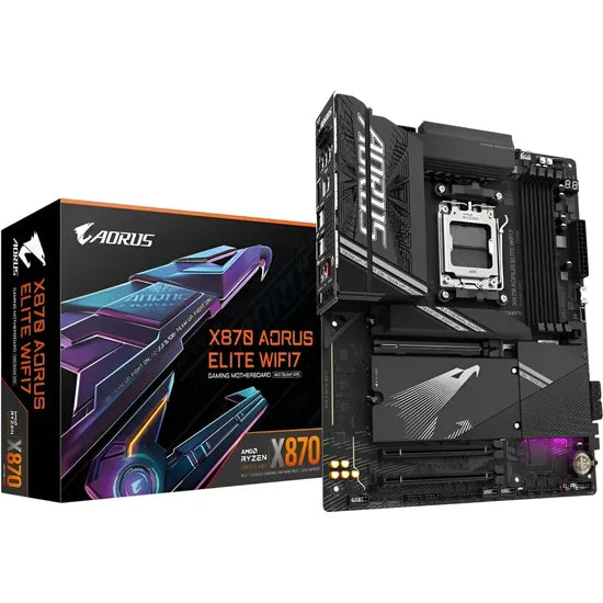 PLACA MADRE GIGABYTE AM5 X870 AORUS ELITE WIFI7 HDMI/USB3.2/4M.2/DDR5/ATX Product
