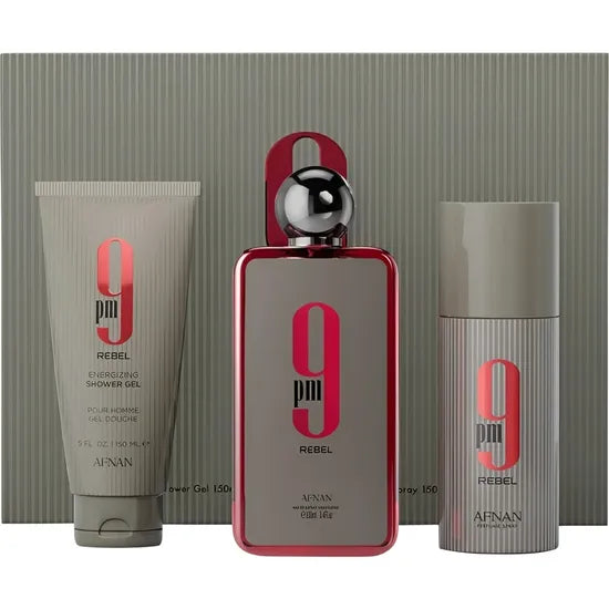 KIT PERF AFNAN 9PM REBEL 100ML + SG 150ML + DEO 150ML –  UNISEX Product