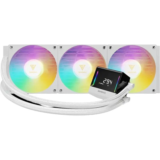 COOLER LIQUID GAMDIAS CHIONE E4-360 V2 ARGB 360MM PWM/PANTALLA DIGITAL/3FAN/WHITE 1GTA.BR