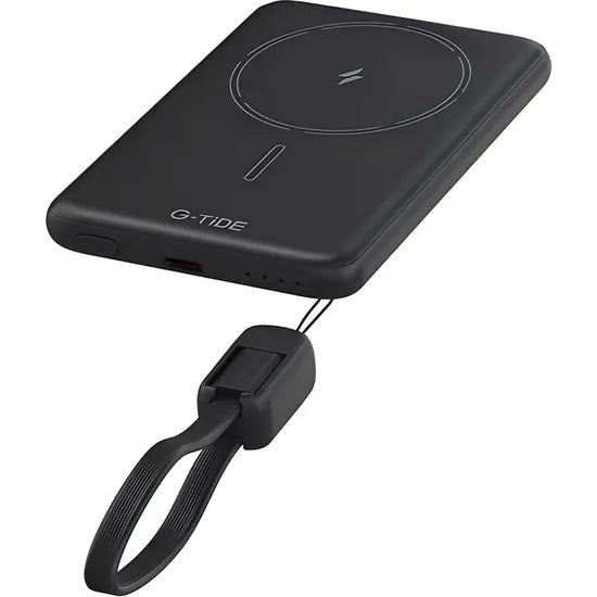 CARGADOR PORTÁTIL G-TIDE POWERBANK SLIM 01 5.000MAH LIGHTNING/USB-C BLACK
