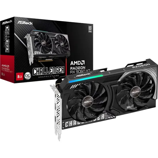 VGA ASROCK RADEON RX9060 XT CHALLENGER OC 8GB/GDDR6/3290MHZ/2FAN Product