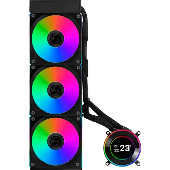COOLER LIQUID LIAN LI HYDROSHIFT II LCD-C 360CL RGB/PANTALLA DIGITAL/3FAN/BLACK Product