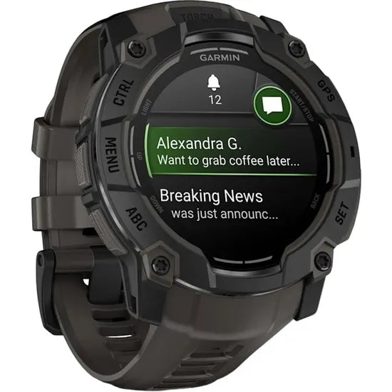 RELOJ GARMIN INSTINCT 3 AMOLED 50MM BLACK - CHARCOAL BAND 010-03020-00