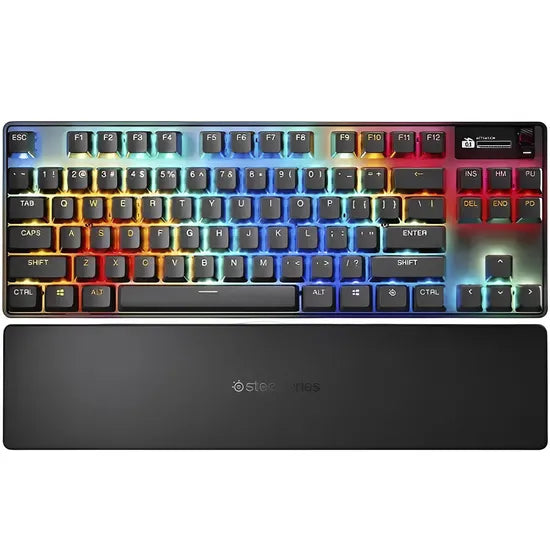 TECLADO MECANICO WIRELESS STEELSERIES 64871 APEX PRO TKL GEN3 ALUMIN/RGB/RAPID TRIGGER/OLED Product