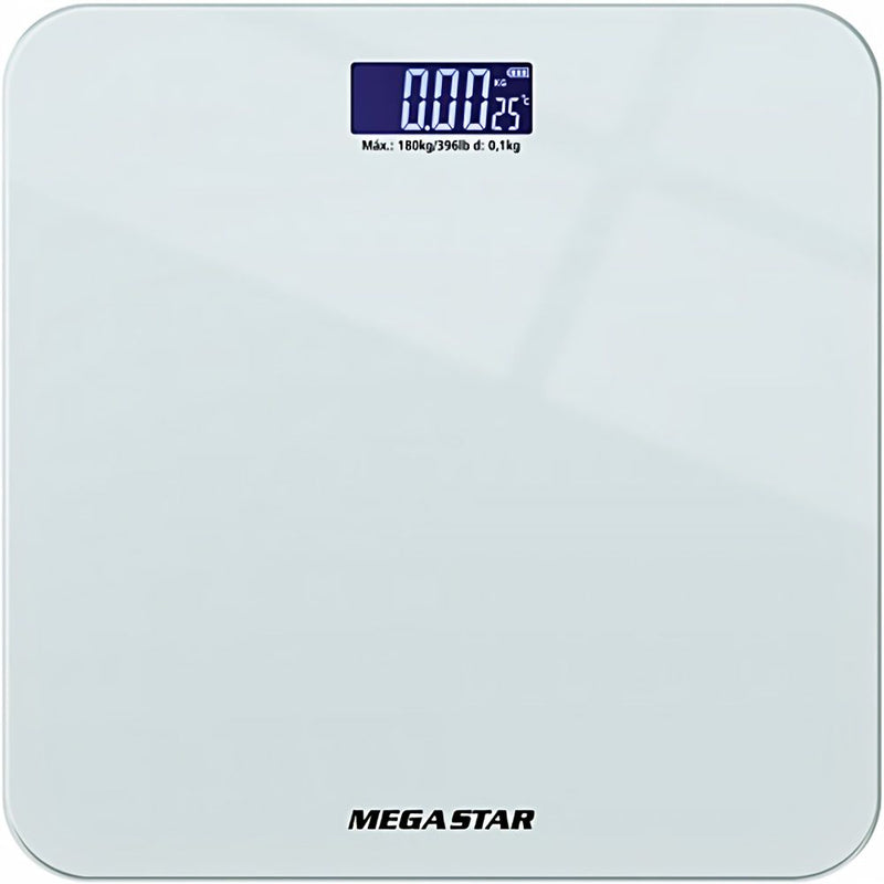 BALANZA DIGITAL MEGA STAR CR3350B CUADRADA/180KG/BLANCO 76162