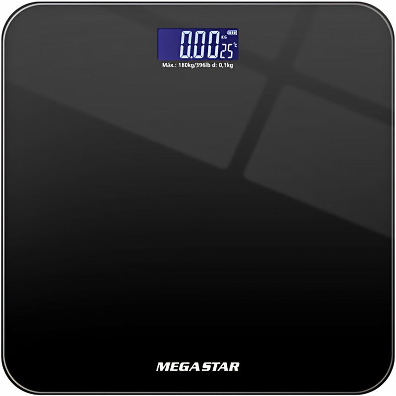BALANZA DIGITAL MEGA STAR CR3350N CUADRADA/180KG/NEGRO 76151