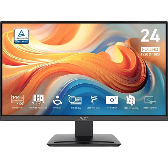 MONITOR 23.8"" MSI PRO MP243L E14 FHD IPS 144HZ/1MS MPRT/EYE CARE/FREESYNC/HDMI/VGA/BLK Product