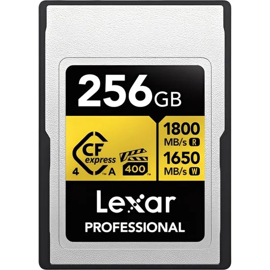 MEMORIA RAM CF EXPRESS 4.0 256GB LEXAR PROFESS. TIPO A GOLD SERIES 1800-1650MB/S (LCAEXG4256G-RNENG)