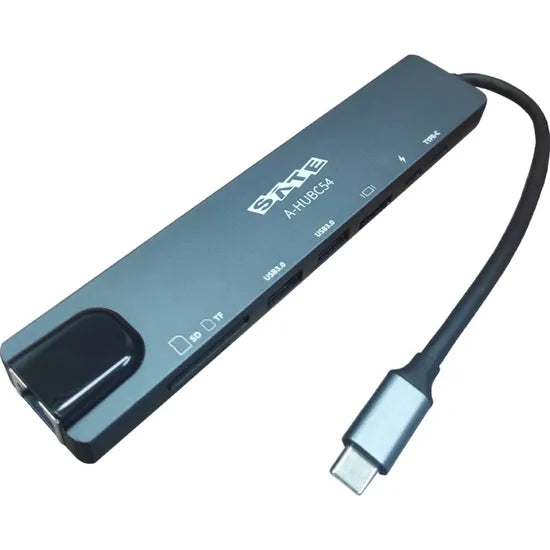 HUB USB-C 8-IN-1 SATELLITE A-HUBC54 2USB-C/2USB-A 3.0/HDMI 4K30HZ/TF/SD/RJ45 Product
