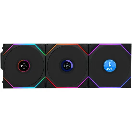 COOLER LIAN LI UNIFAN TL WIRELES LCD 120 BLACK (3 FANS) G99.12TLLCD1W3B.00