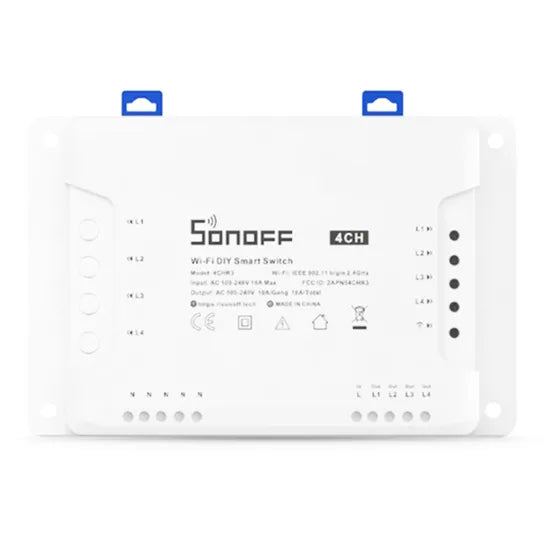 INTERRUPTOR SMART SONOFF 4CHR3 4 CANALES/WIFI/ALEXA/GOOGLE