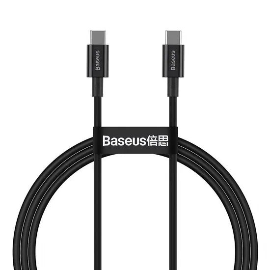 CABLE USB-C / USB-C BASEUS CATYS-B01 SUPERIOR 100W 1M BLACK 1 AÑO GTA