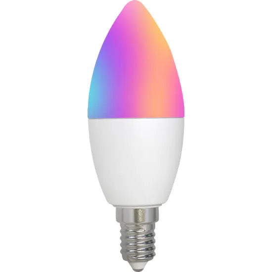 FOCO LED SMART MOES WB-TDC6-RCW-E14 BULB E14 RGB/6W/GOOGLE/ALEXA/BIVOLT (37X37X106MM)