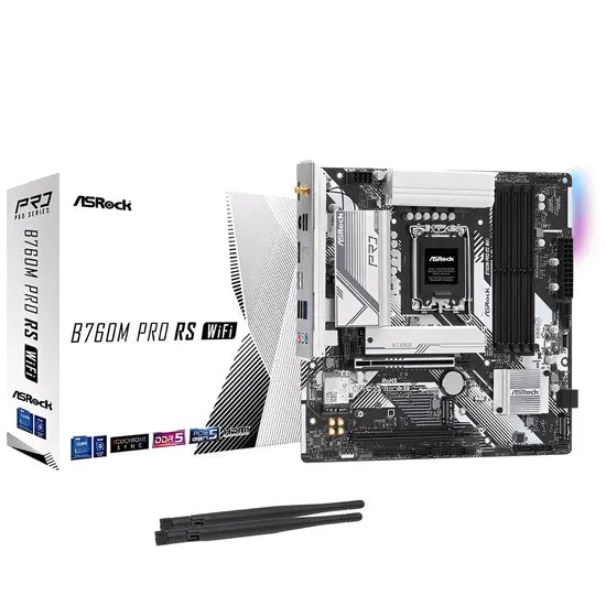 PLACA MADRE ASROCK 1700 B760M PRO RS WIFI/HDMI/DP/USB3.2/M.2/DDR5/MATX Product