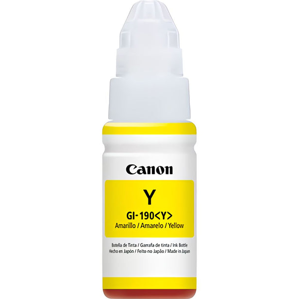 BOTELLA DE TINTA CANON GI-190 YELLOW 70ML (G1110-G2110-G3110-G4110)