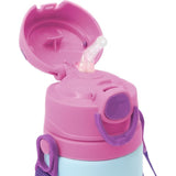 BOTELLA BUBBA KIDS C/PAJITA Y CORDON DE TRANSPORTE UNICORNIO - 400ML