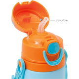 BOTELLA BUBBA KIDS C/PAJITA Y CORDON DE TRANSPORTE LEON - 400ML