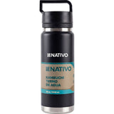 TERMO NATIVO KAMBUCHI P/ AGUA TAPA DOBLE - 1LT - NEGRO