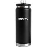 TERMO NATIVO KAMBUCHI P/ AGUA TAPA DOBLE - 1LT - NEGRO
