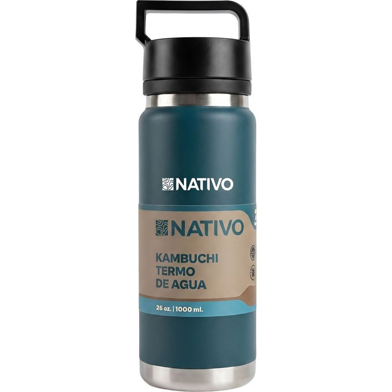 TERMO NATIVO KAMBUCHI P/ AGUA TAPA DOBLE - 1LT - VERDE
