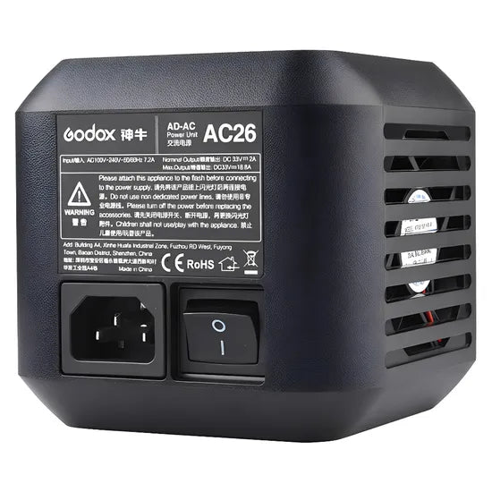 ADAPTADOR DE CORRIENTE GODOX AC-26 PARA AD600 PRO