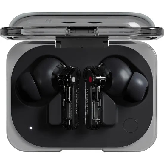 AURICULAR WIRELESS NOTHING EAR (A) ANC/6MICS/IP54/TRANSP BLACK